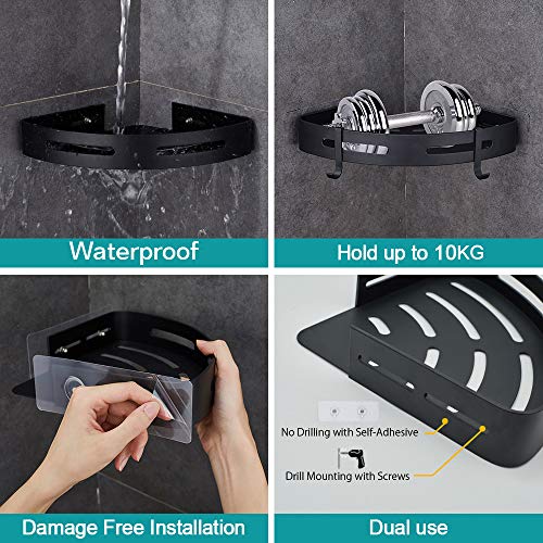 Adhesive Corner Shelf Bathroom Shower Caddy Organize | All Products - Image 3