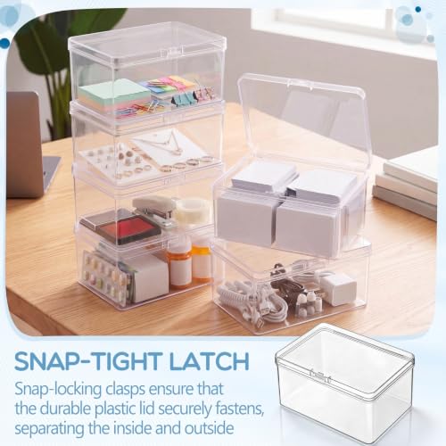 Jetec 6 Pieces Small Clear Plastic Storage Box, 4.3 x 3 x - Image 7