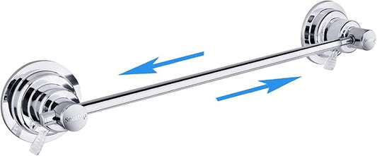 Suction Cup Extendable 17-29" Stainless Steel Towel Bar (Chrome Plating)