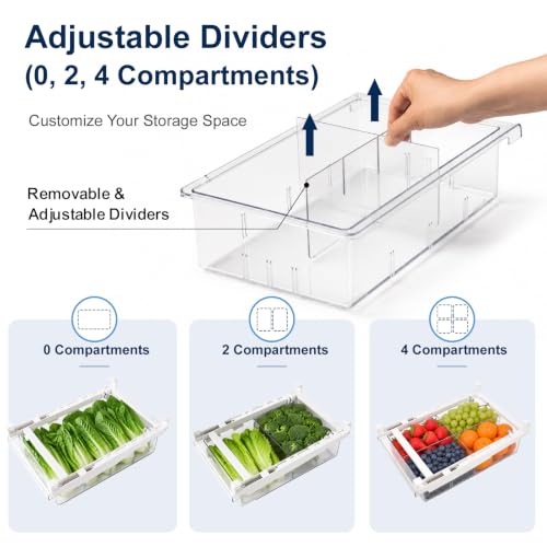 Fridge Drawer Organizer Pull-Out Under Shelf Bin | Home Organization - Image 7