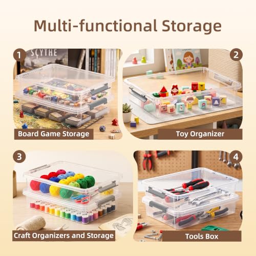 Citylife 5.3Qt 4Packs Clear Craft Organizers and Storage - Image 7