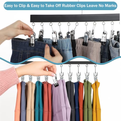5Pcs Legging Organizer for Closet, Pants Hangers Holds 24 - Image 6