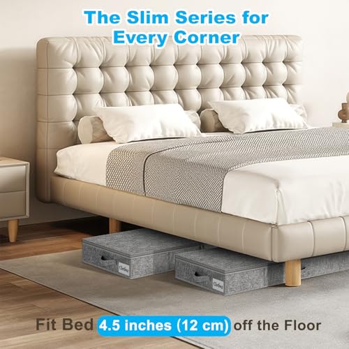 Under Bed Storage Container Bins 2 Pack, 4.5 Inch Slim Low - Image 3