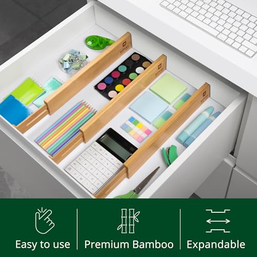 Bamboo Drawer Dividers Organizers, Adjustable Drawer | All Products - Image 6