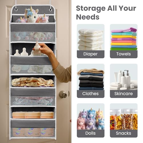 4-Shelf Over-the-Door Organizer with Side Pockets - Image 7