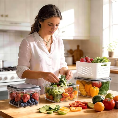 HOMETALL 8 Pack Fruit Storage Containers for Fridge, | All Products - Image 6