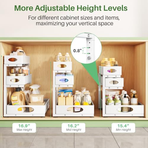 Kitstorack Under Sink Organizer 3-Tier Slide Out Dra | All Products - Image 6