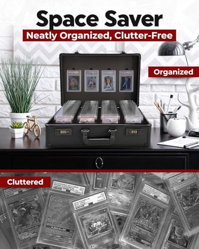 4-Row Graded Card Case - Graded Card Storage Box | Home Organization - Image 7