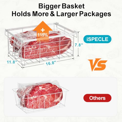 Freezer Organizer Bins - Wire Baskets for Frozen Food, 3 - Image 3