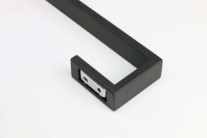 TocTen Bath Towel Rack - Square Base Thicken SUS304 Stainless Steel Towel Bar for Bathroom, Bathroom Bar Accessories Towel Rod Heavy Duty Wall Mounted Towel Holder (Matte Black, 20 Inch)
