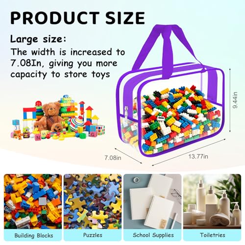 9 Packs Extra Large Toy Storage Bags with Labels, Reusable - Image 3