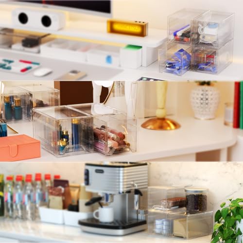 Clear Stackable Desk Drawer Organizer: Acrylic Small Storage - Image 8