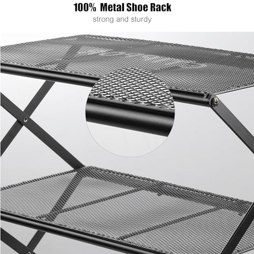 Small Shoe Rack for Entryway, 5-Tier Foldable Shoe Organizer - Image 4
