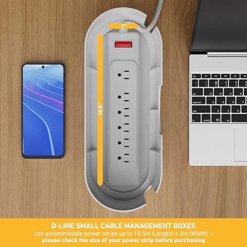 D-Line Cable Management Box, Power Strip Holder - Image 4