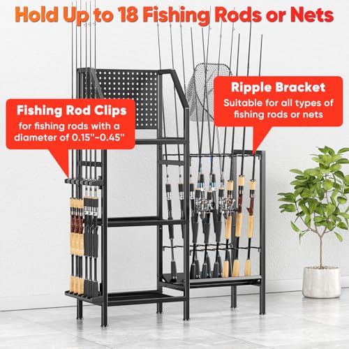 Fishing Rod Holders for Garage,Fishing Rod Rack Storage up - Image 5
