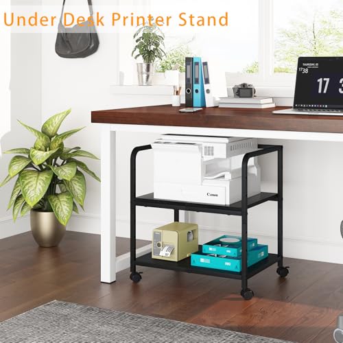 21"x15.8" Large Printer Stand with Storage, 2-Tier Under - Image 6