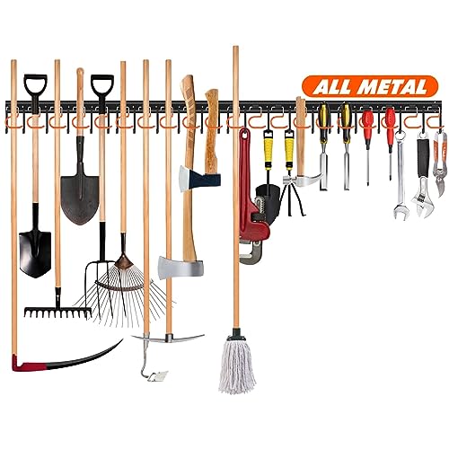 TVKB 68'' All Metal Garden Tool Organizer Adjustable Garage Tool - Image 2