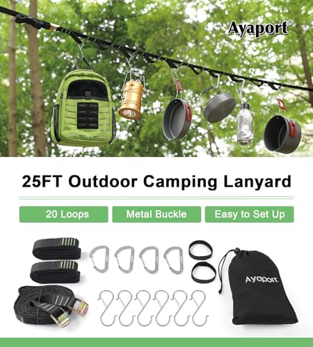 Ayaport Campsite Storage Strap Tent Camping Tree Hanging - Image 7