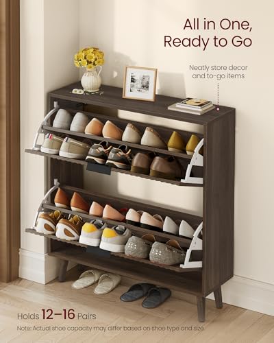 VASAGLE MAXE Collection - Shoe Storage Cabinet with 2 Flip - Image 7