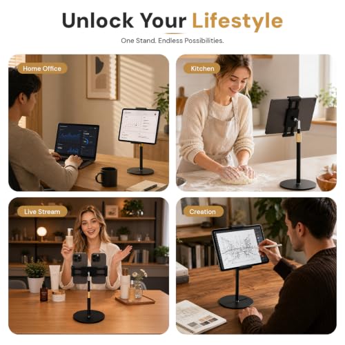 Tablet Stand for Desk, Height Adjustable 9.8-20" iPad Stand - Image 5