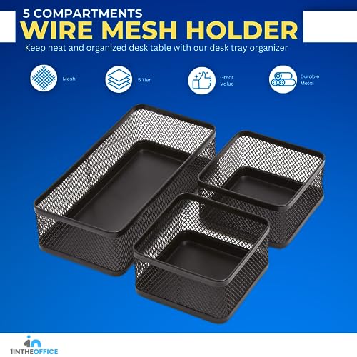 1InTheOffice Mesh Collection Desk Drawer Organizer Tray 3 - Image 3