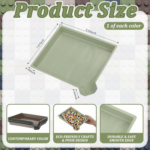 Reallnaive 6 Pcs Plastic Art Sorting Funnel Trays, Earthtone - Image 3