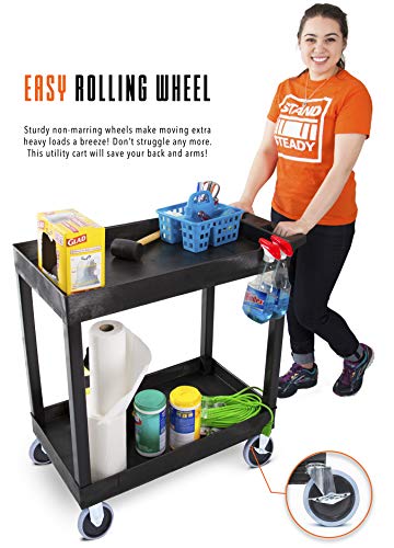 Stand Steady Tubstr 2 Shelf Utility Cart Supports Up to 250 lbs - Image 4