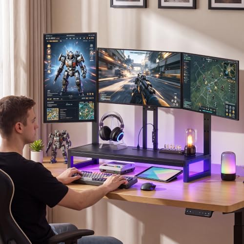 YAOHUOO Monitor Arm with LED,Adjustable Desk Monitor | All Products - Image 6