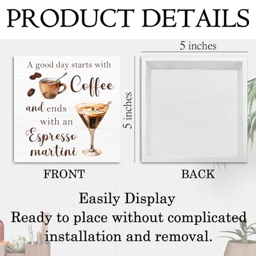 Espresso Martini Coffee Bar Wooden Box Sign, Gifts for Espresso - Image 7