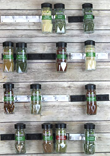 Simple Houseware Spice Gripper Organizer- 4 Strips, Holds 20 Jars - Image 5