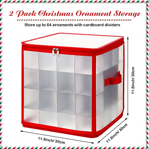 2 Pieces Christmas Ornament Storage Box - Image 4