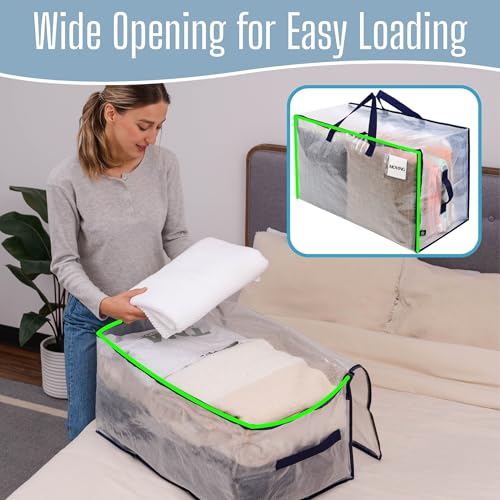 VENO 4 Pack Clear Extra Large Moving Bags & Storage Totes - Image 3