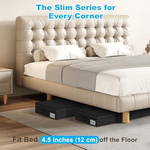Under Bed Storage Container Bins 2 Pack, 4.5 Inch Slim Low - Image 3