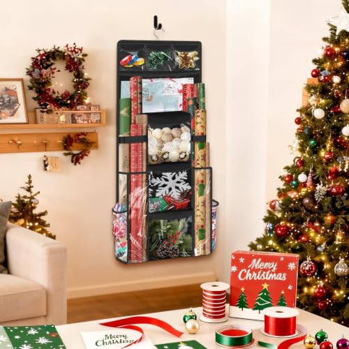 Hanging Wrapping Paper Storage Organizer, Double Sided - Image 8