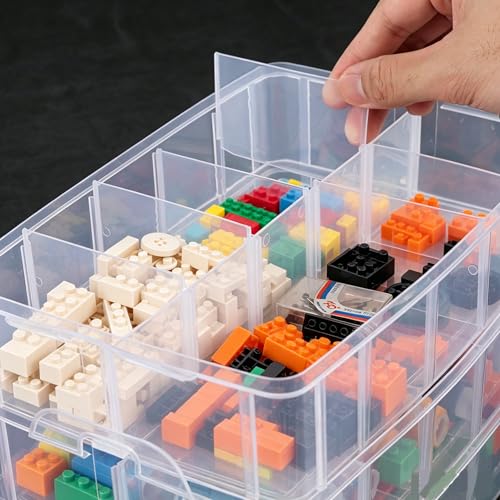 3-Tier Stackable Storage Container Box with Dividers-30 - Image 5