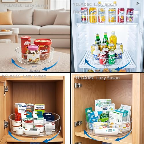 4 Pack Lazy Susan 11.5" Inch Turntable Organizer Org - Image 5