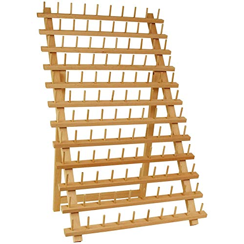 120-Spools Wooden Thread Holder Sewing and Embroidery Rack - Image 2
