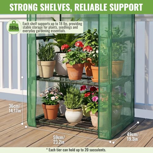Mini Greenhouse Indoor Outdoor 4 Tier Portable Greenhouse - Image 6