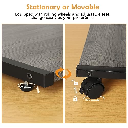 BTY Printer Stand Under Desk Printer Table with Storage - Image 6