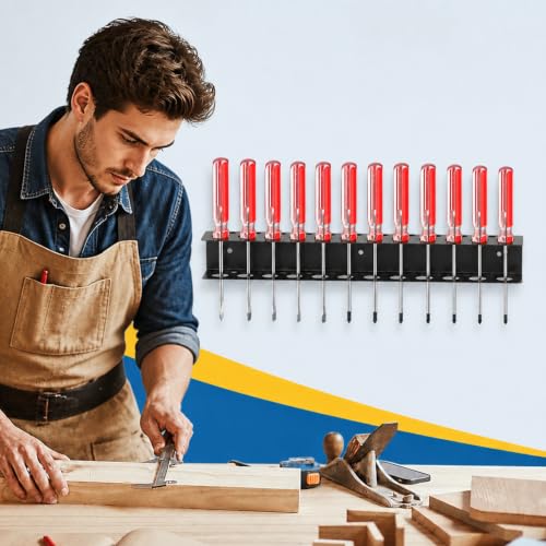 Screwdriver Organizer,Screw Driver Holder Wall Mount Rack - Image 3