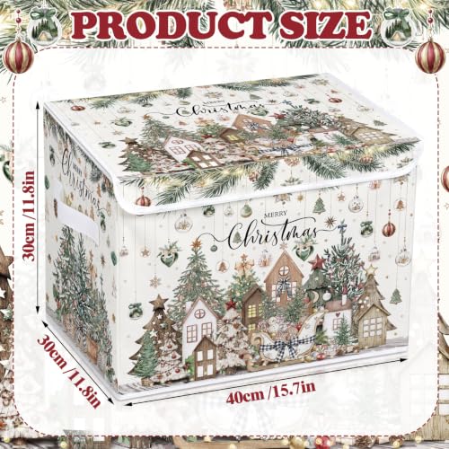 Briwooody Neutral Christmas Storage Bin with Lid | Home Organization - Image 4