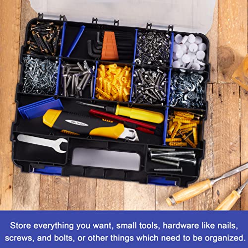 Small Parts Storage Case Tools Box Organizer Double Side 34 - Image 5
