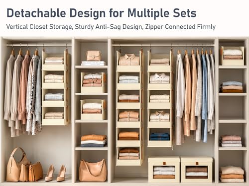 DIMJ Hanging Closet Organizer - 6-Tier Modular Hanging - Image 4
