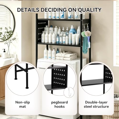 Over Bathroom & Laundry Storage Shelf, Laundry Rack - Image 4
