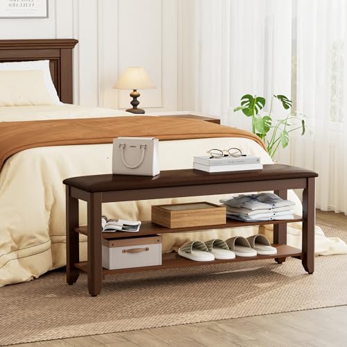 39.4" Wide Solid Wood Shoe Rack Bench with Flip-Top Storage - Image 6