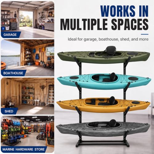 Kayak Storage Rack, 4 Tier Heavy Duty Freestanding | Home Organization - Image 8