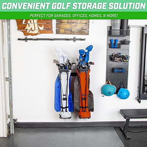 GoSports Wall Mounted Golf Bag Storage Rack - Holds 2 Golf Bags - Image 3