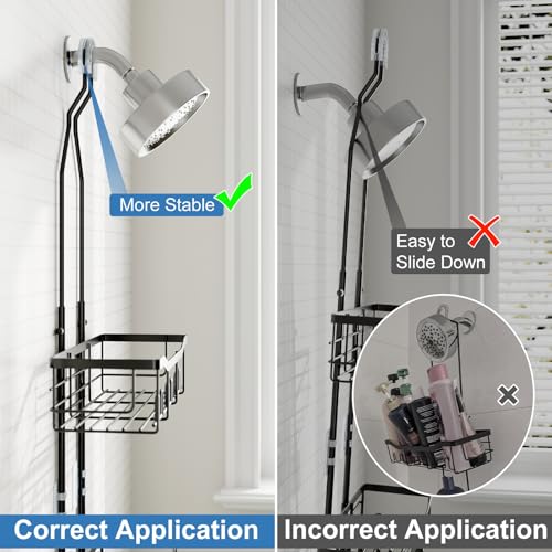 Upgraded Extended Length Shower Organizer with Hooks, Rustproof - Image 7