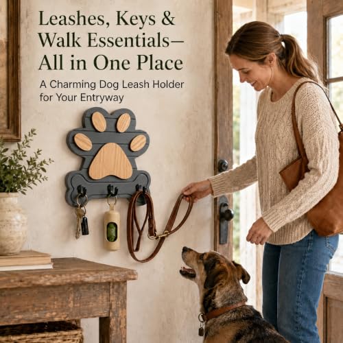 2pcs Dog Leash Holder for Wall, Dog Leash Holder - Image 5