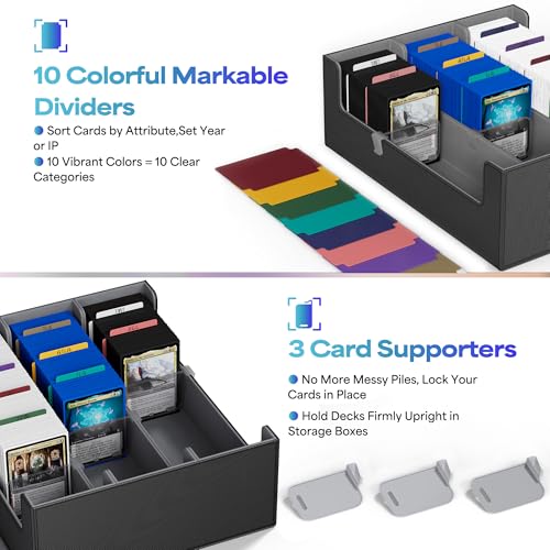 UAONO Trading Card Storage Box Holds 2400+ Cards, Bulk - Image 5